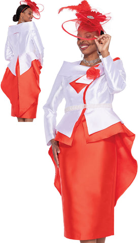 Aussie Austine Church Suit 5875-White/Red