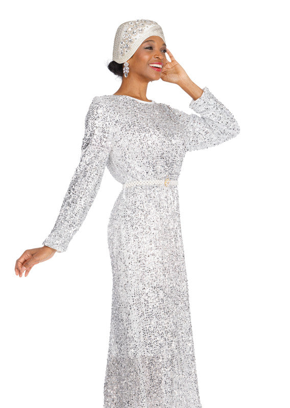 sequin church dress Church Dress Diana Couture 8564-PUR Purple / 16