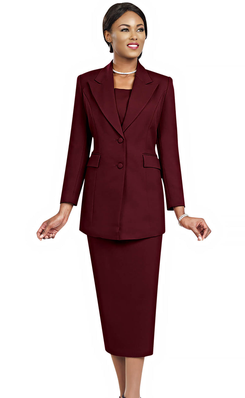 Ben Marc 2299-BUR Church Suit for Women Burgundy / 26 | Designer Church Suits
