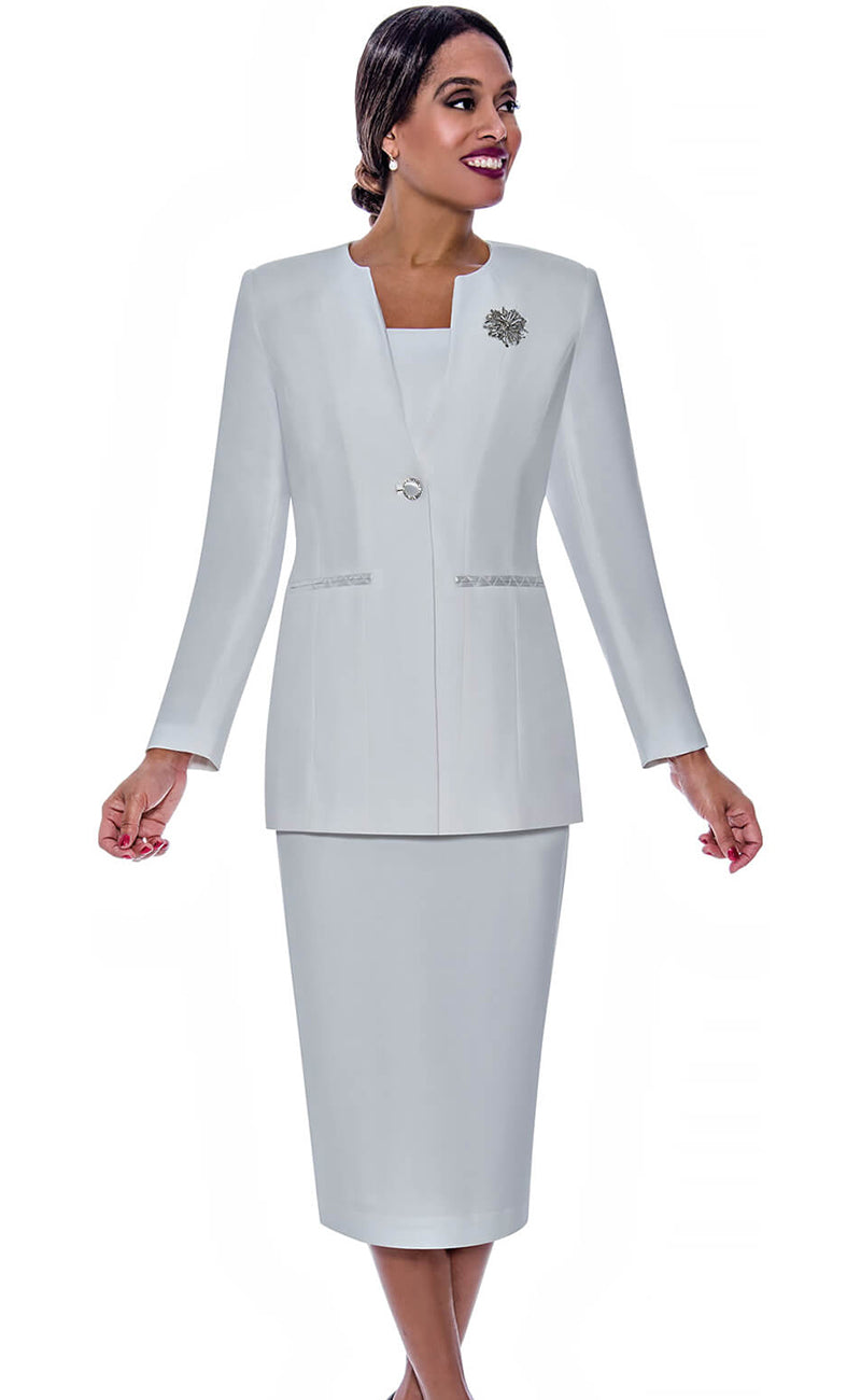 Ben Marc 78099-WHT Usher Suit White / 26