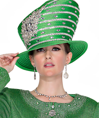 Champagne Italy Church Hat 5953 - Green