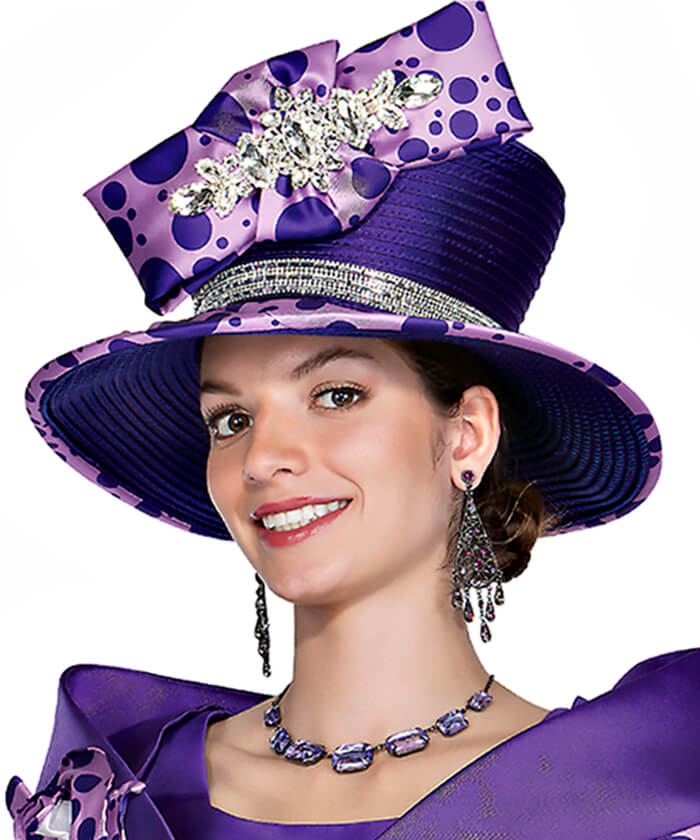 Champagne Italy Church Hat 6014, Purple / Select