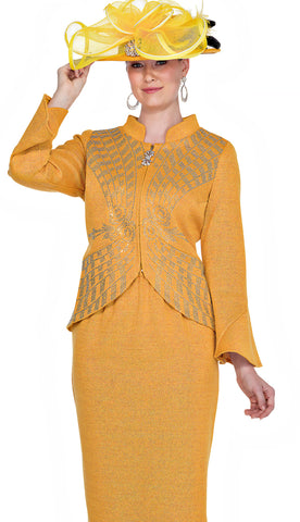 Champagne Italy Church Suit 5968-Gold