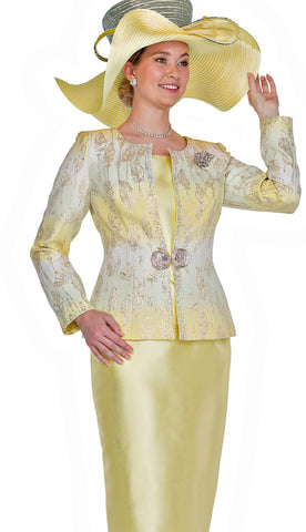 Champagne Italy Church Suit 6002