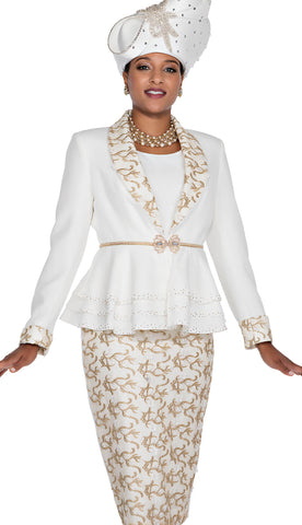 Champagne Italy Church Suit 6007