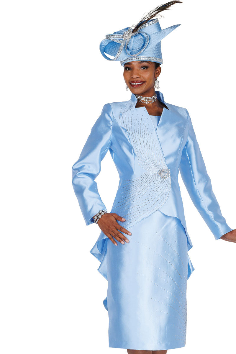 Designer Church Suit 6259-Blue