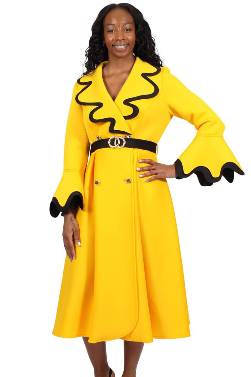 Diana Couture Church Dress 9154C-Yellow