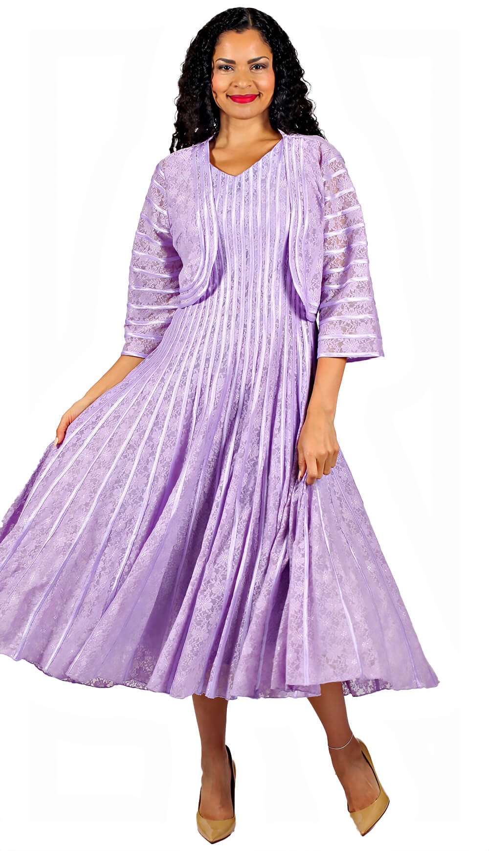 lilac women dress Diana Couture Dress 8568-Lilac – Church suits for less