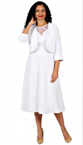 Diana Couture Church Dress 8695-White