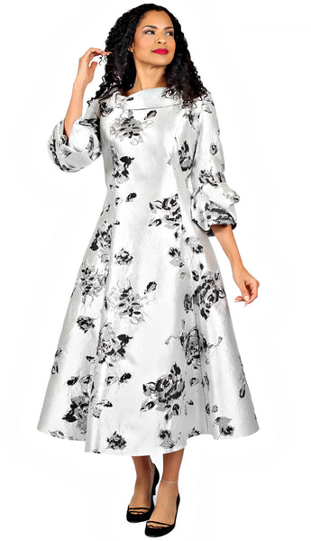 Diana Couture Church Dress 8075-Black/Gold
