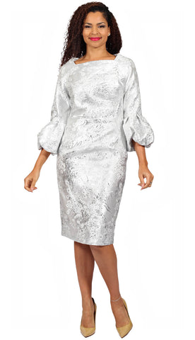 Diana Couture Church Dress 8861-Silver