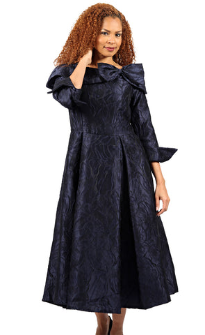 Diana Couture Church Dress 8757-Navy