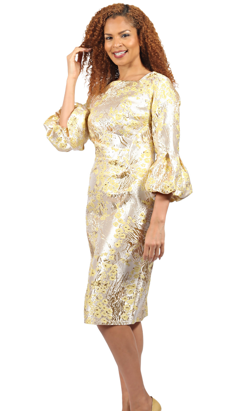 Diana Couture Church Dress 8861C-Gold | Church Suits For Less Diana Couture Church Dress 8861C-Gold | Church Suits For Less