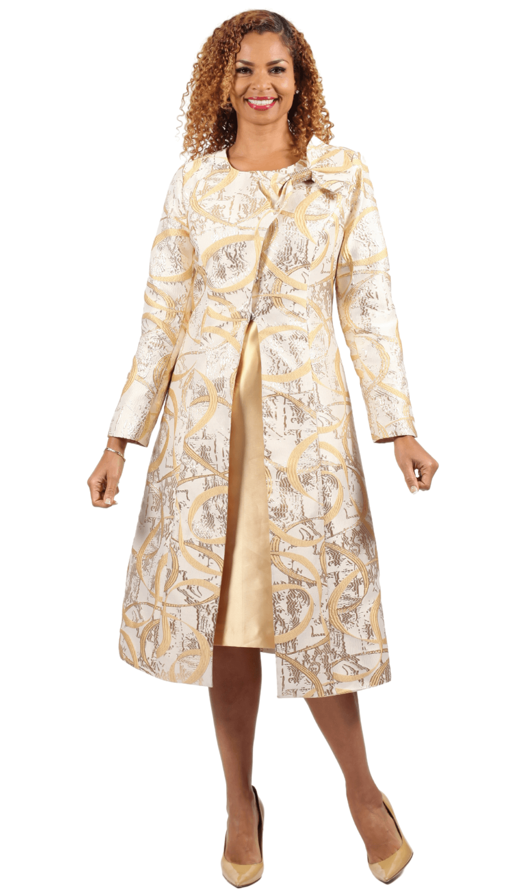 Diana Couture Church Dress 90252-Brown