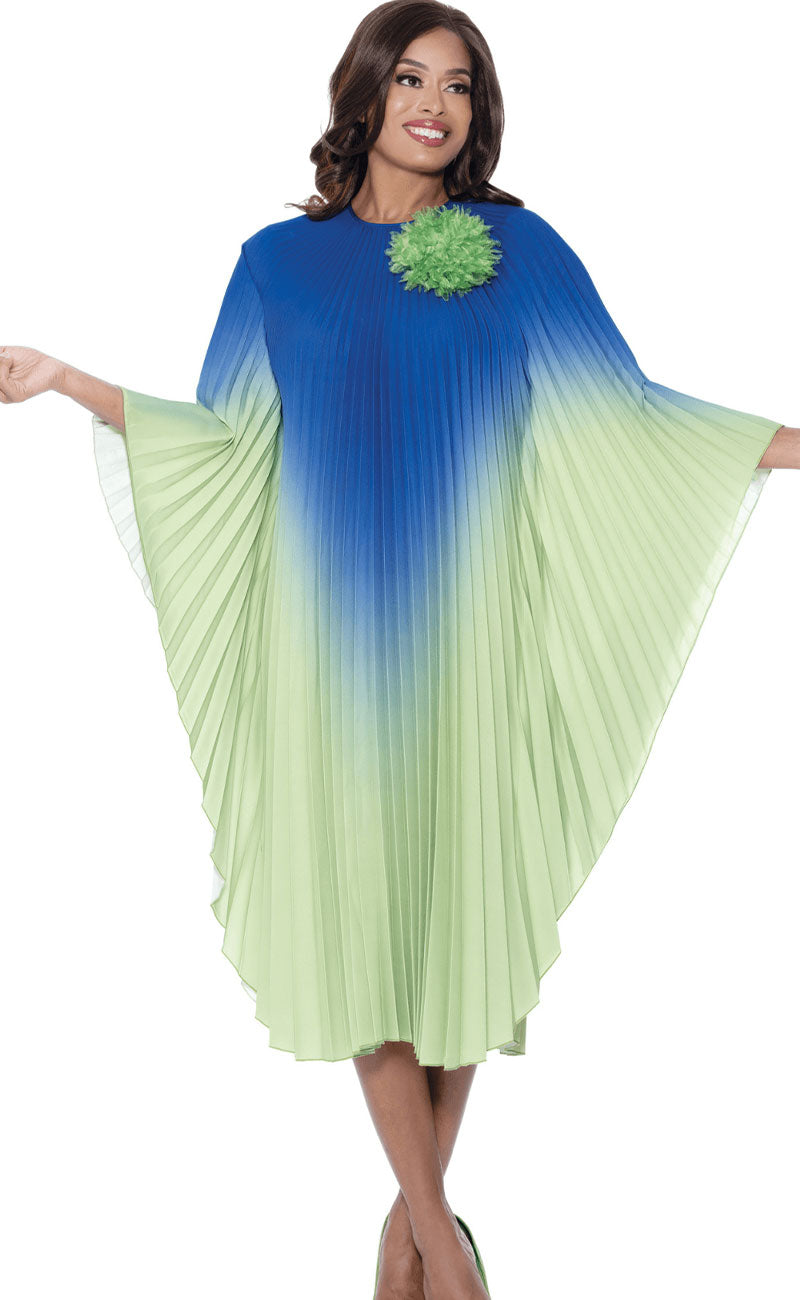 Divine Casual Dress 1742-Lime/Royal, Lime/Royal / XL | Church Suits For Less Divine Casual Dress 1742-Lime/Royal, Lime/Royal / XL | Church Suits For Less