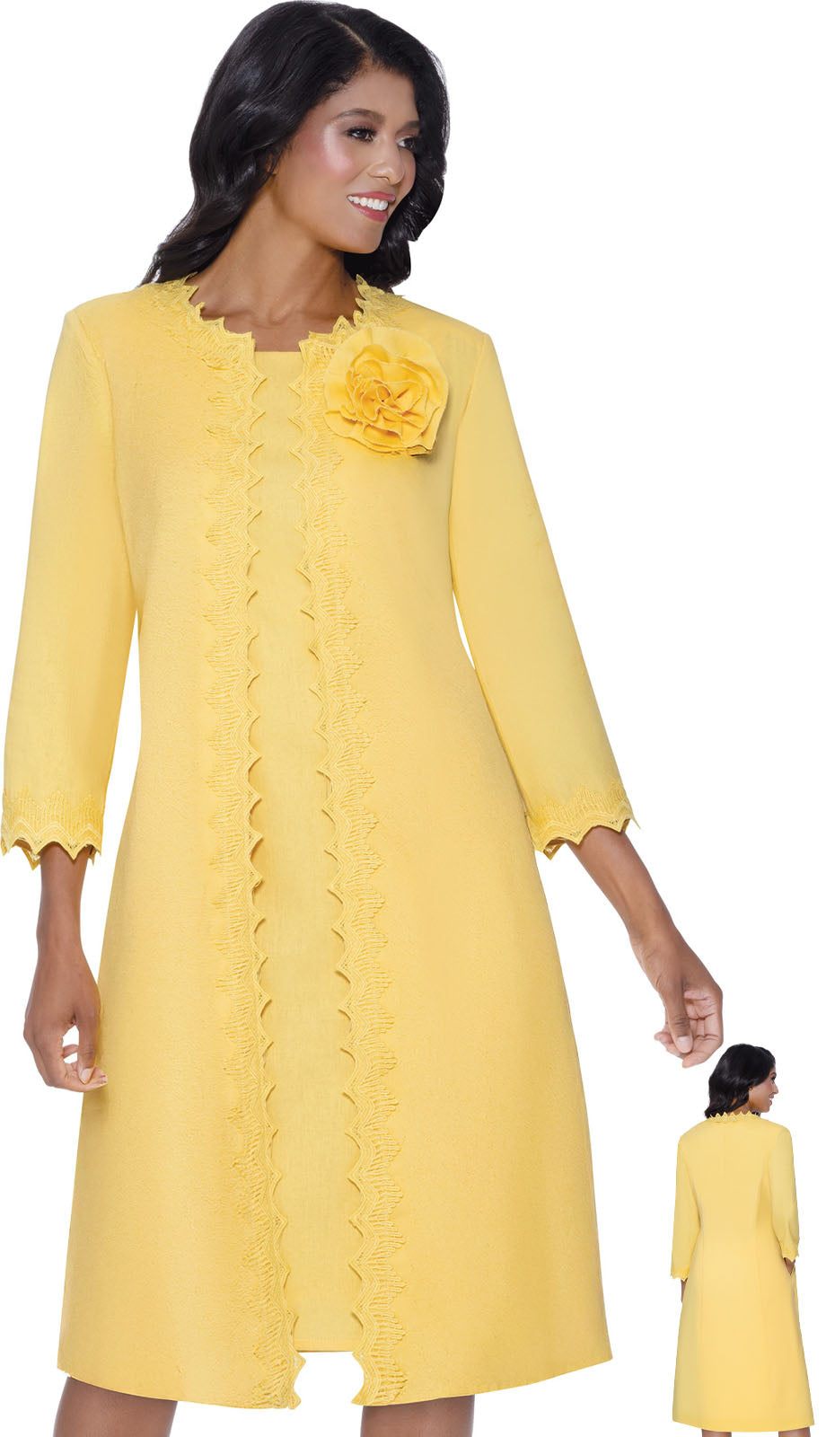 Divine Church Dress 2052C-Yellow