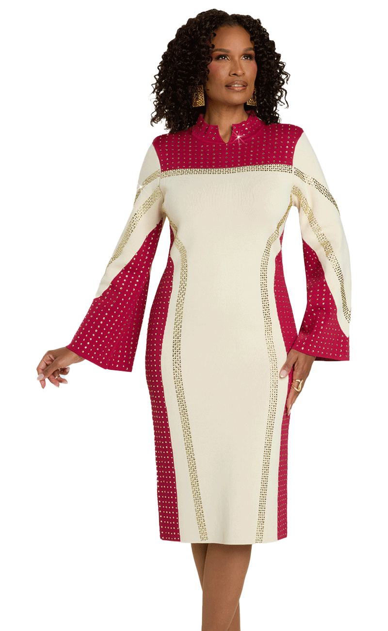 Donna Vinci Church Knit Dress 13450 | Church Suits for Less
