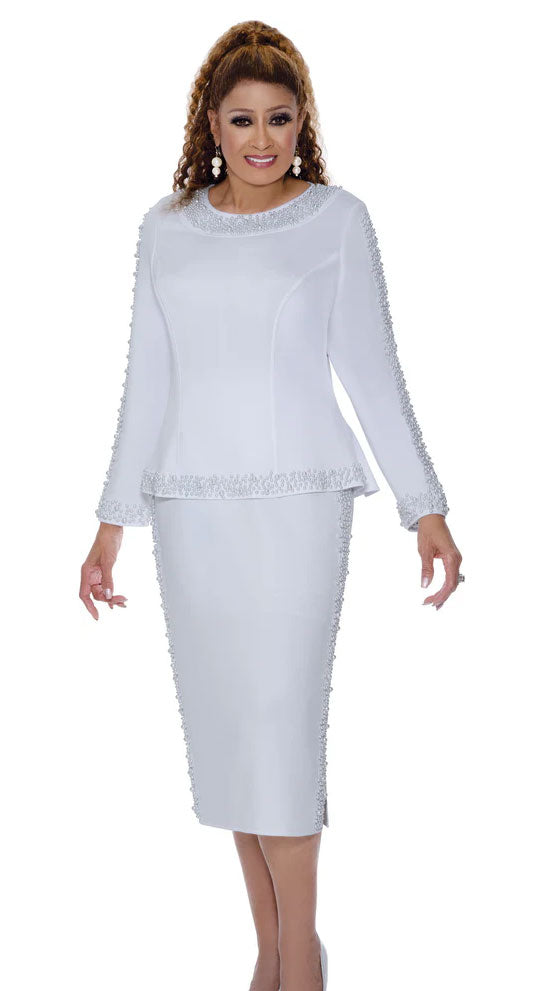 Dorinda Clark Cole Church Suit 309612-White – Church suits for less