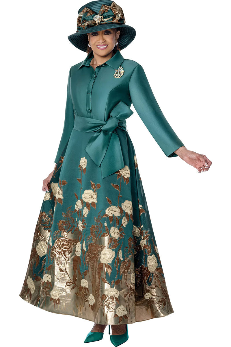 green dress church Dorinda Clark Cole 310241 weekend-dress-shirt