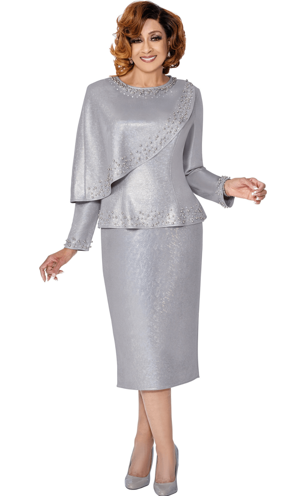 Dorinda Clark Cole Church Dress 309802, Silver / 24W
