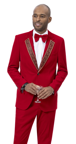 EJ Samuel Modern Fit Fashion Suit JP110 - Red