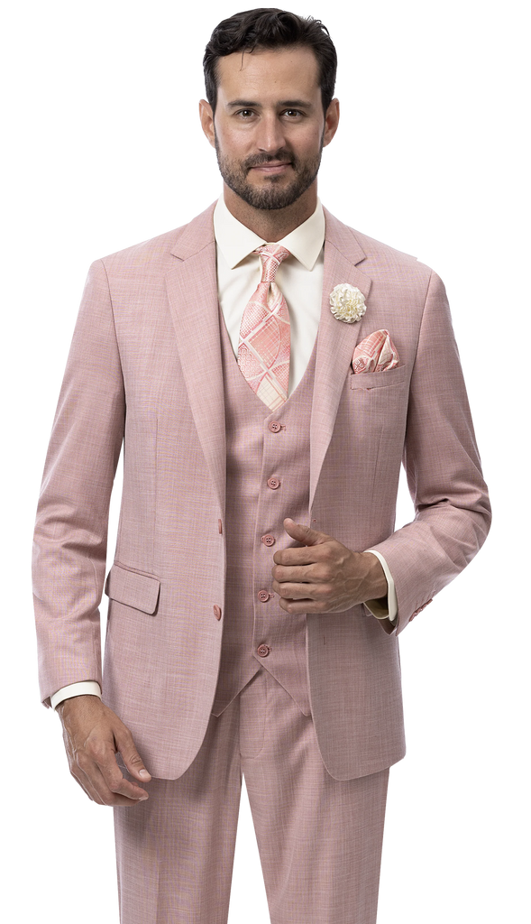 EJ Samuel Modern Fit Suit M18022 - Mauve - Church Suits For Less