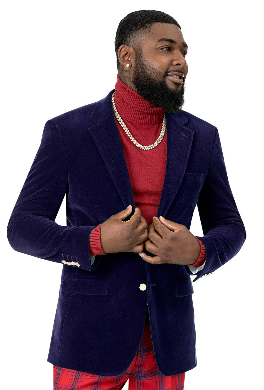 EJ Samuel Green Velvet Blazer J134