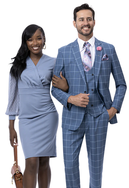 EJ Samuel Navy Slim Fit Suit M18020 main image 0