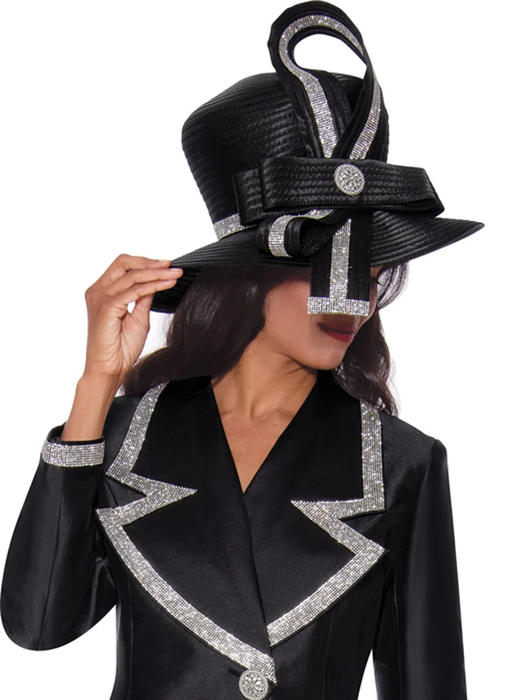 GMI Church Hat 9872-Black – Church suits for less display picture 1