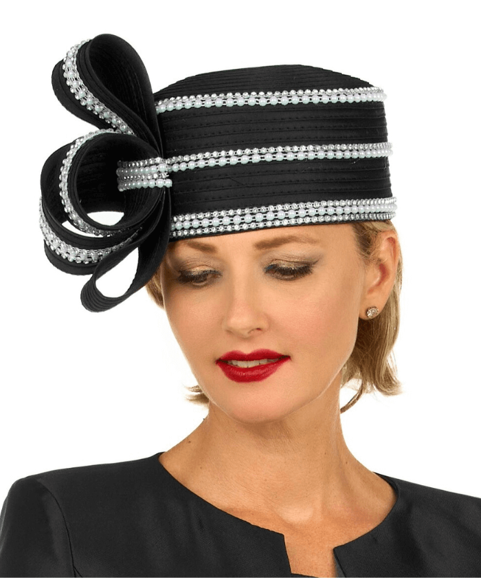 Giovanna D1650-BLK-H Church Hat main image 0