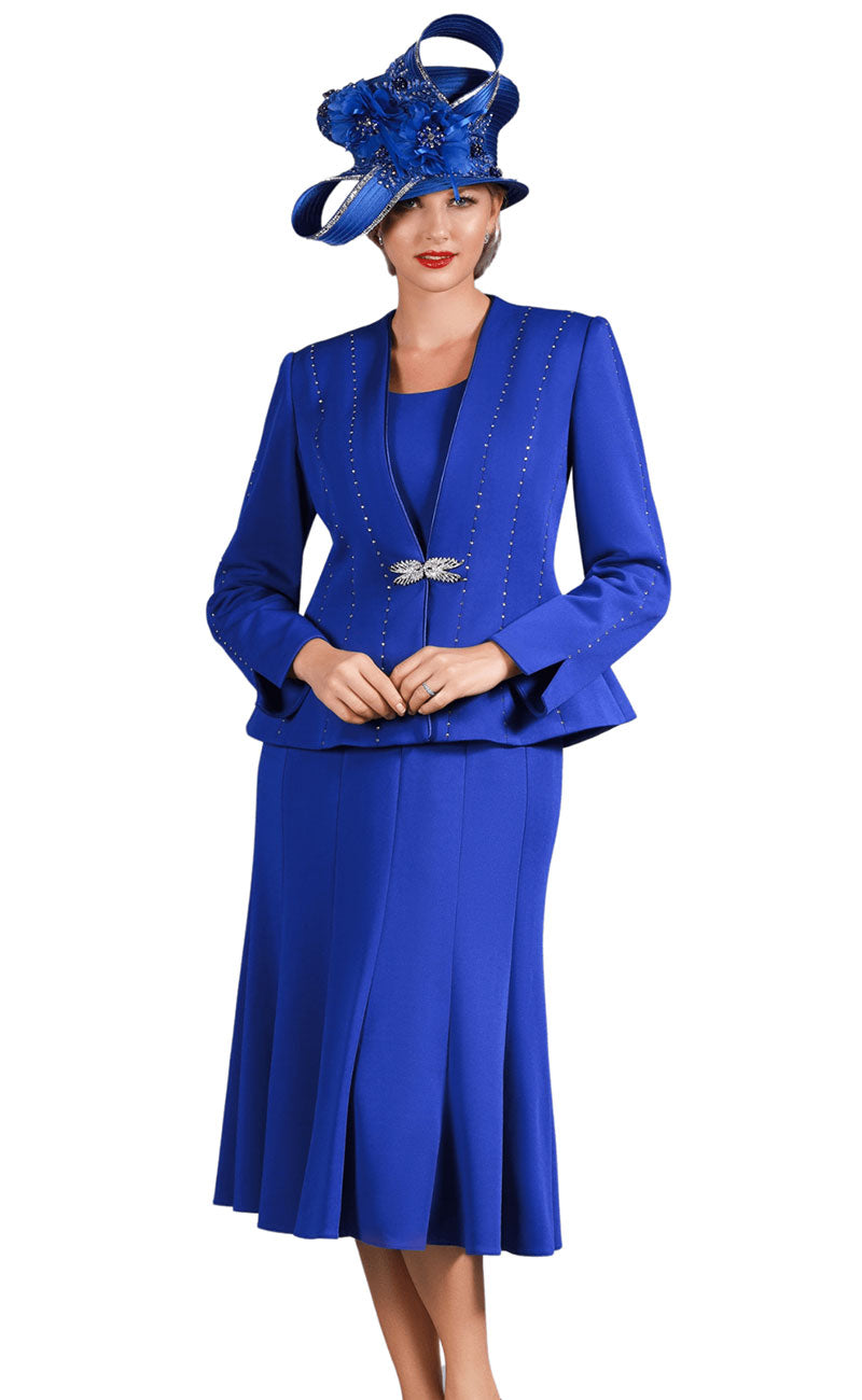 Giovanna Church Suit G1225-Royal, Royal / 24 | Church Suits For Less Giovanna Church Suit G1225-Royal, Royal / 24 | Church Suits For Less