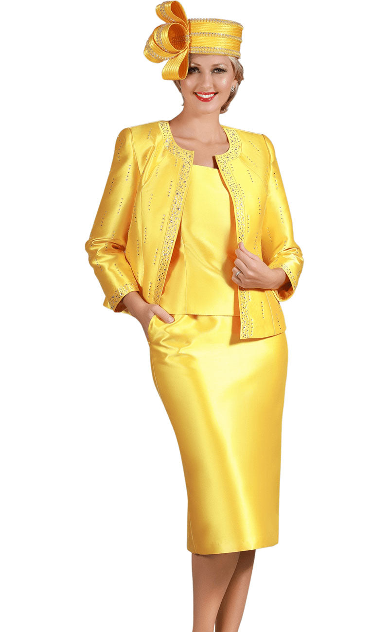 Giovanna G1227-YLW Church Suit Mustard Yellow / 24