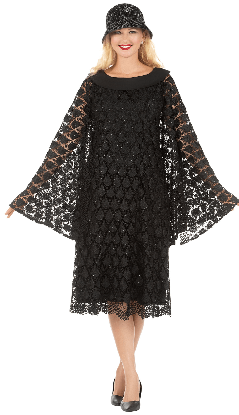 Giovanna Church Dress D7210-Black – Church suits for less