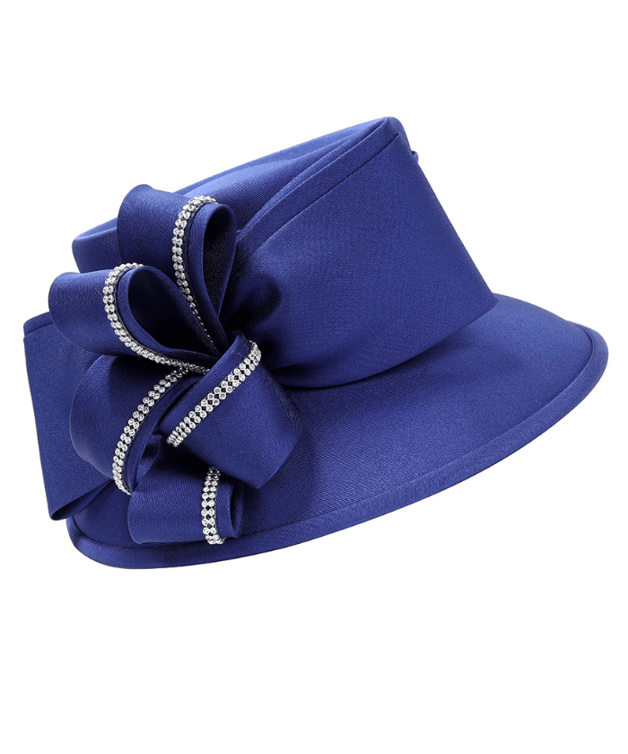 knee length dresses for ladies Giovanna Church Hat H0960-Royal