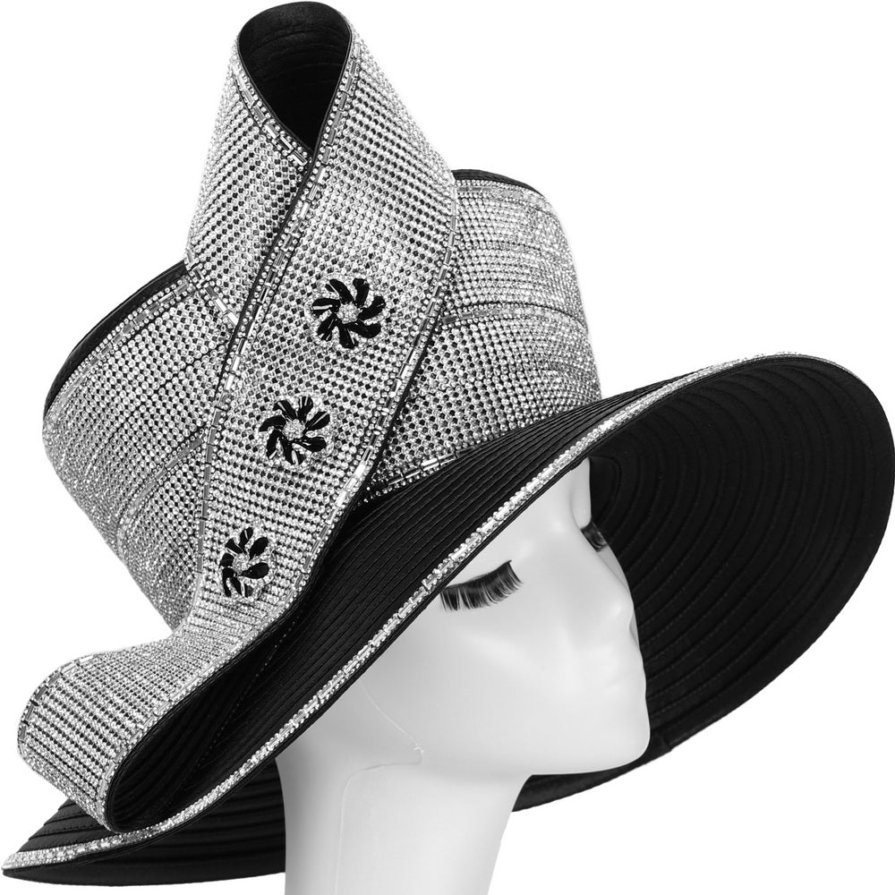 Giovanna Church Hat HR22140-Black