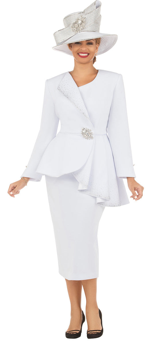 Giovanna Church Suit G1183-White – Church suits for less