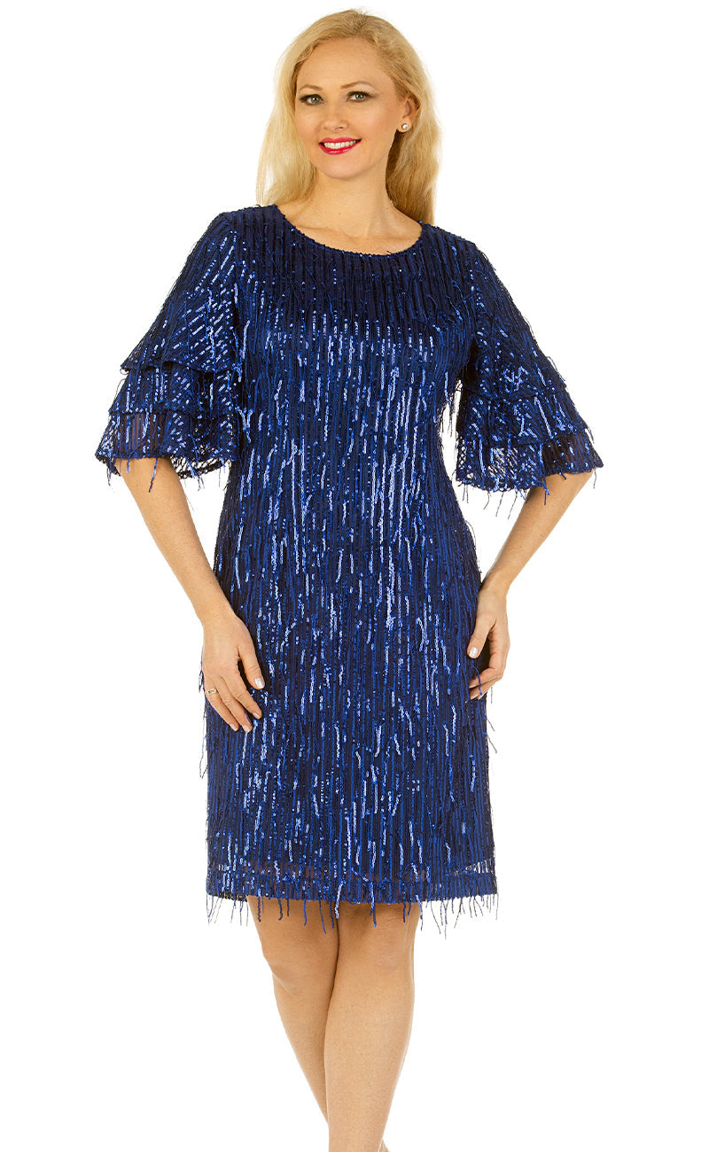Giovanna Dress D1625C-Royal Blue