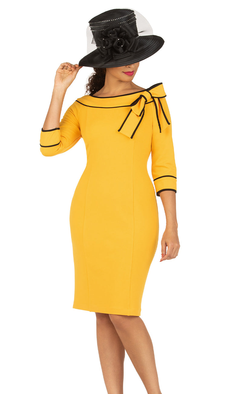 green emerald velvet dress Giovanna Dress D1662C-Mustard/Gold