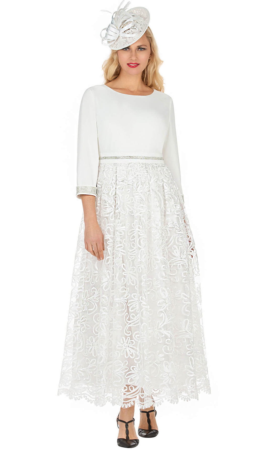 Giovanna Dress D1569-Off-White