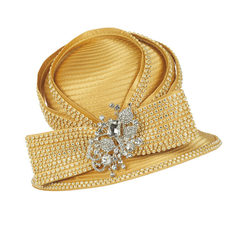 Giovanna Church Hat HR22134-Gold