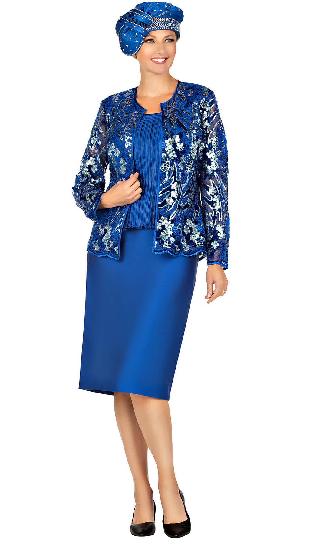 Giovanna Church Suit G1180-Royal Blue – Church suits for less