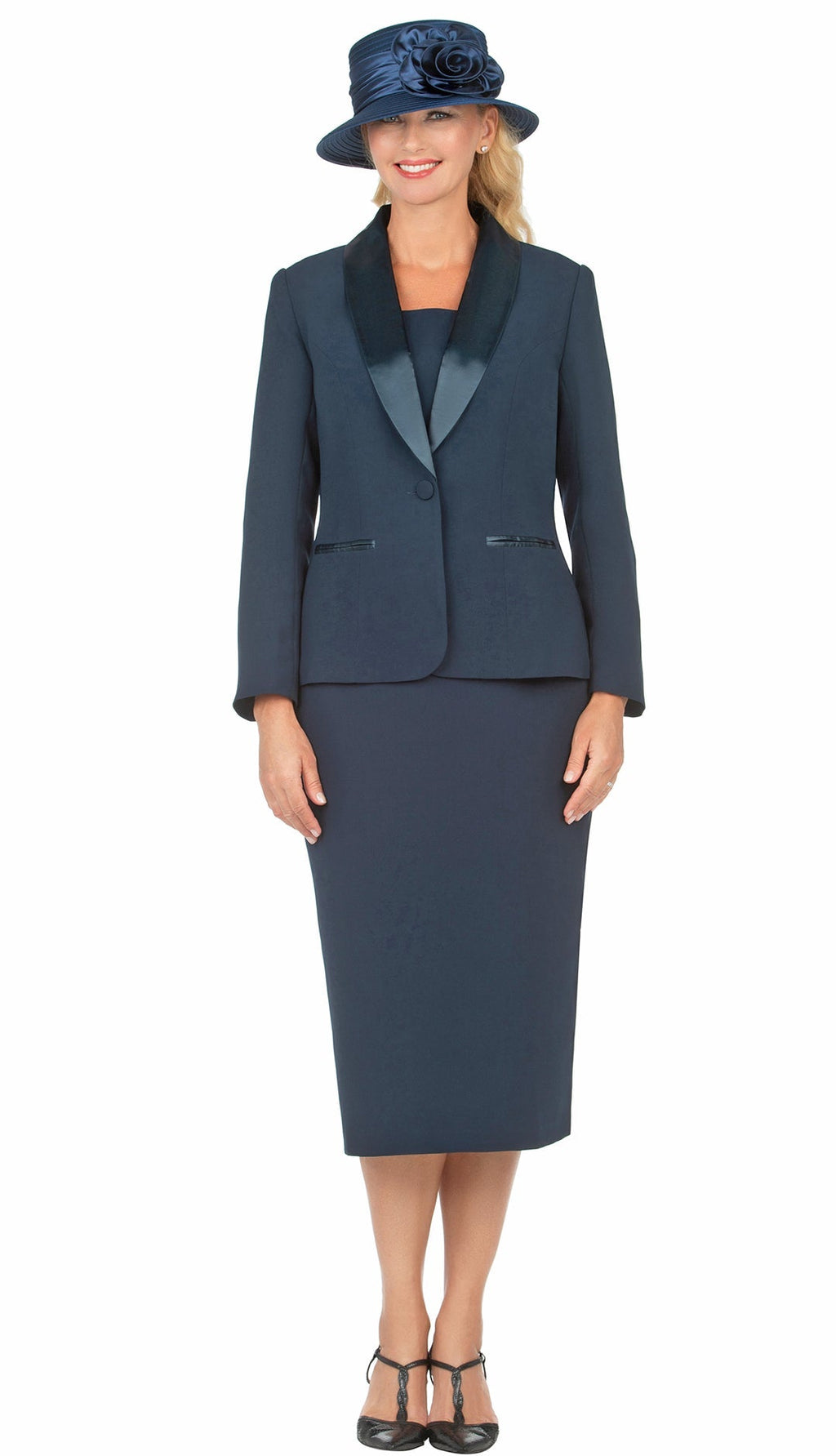 Giovanna Usher Suit S0721-Black With White Dots main image 1