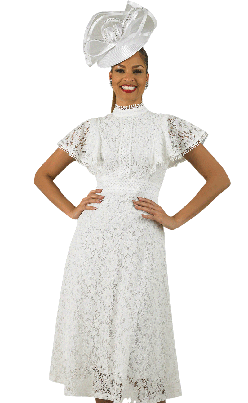 lily's white lace Lily And Taylor 5042-WHT Lavender / 20