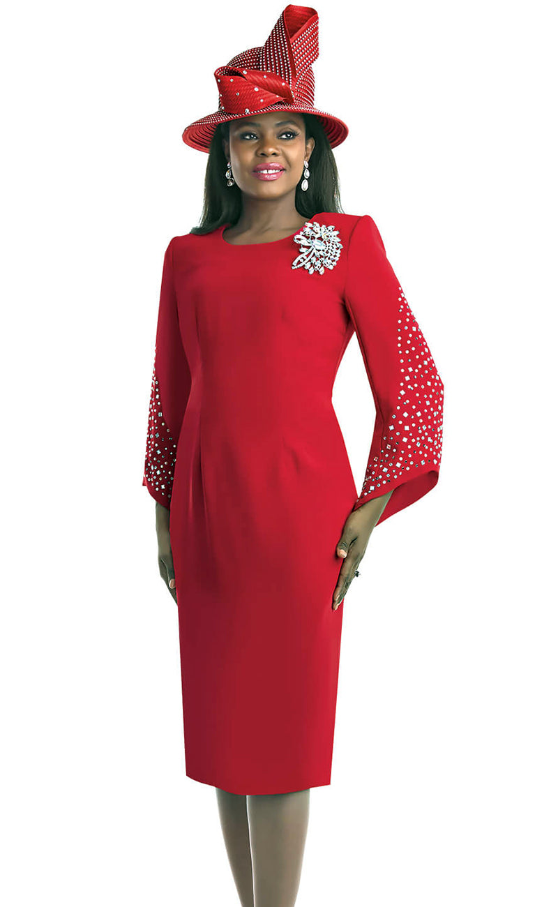 Lily And Taylor 4385-RED Ladies Church Dress Red / 22 | Designer Church Suits Lily And Taylor 4385-RED Ladies Church Dress Red / 22 | Designer Church Suits