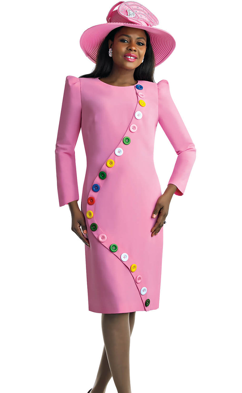Lily and Taylor 4854-PNK Church Dress Pink / 22 | Designer Church Suits