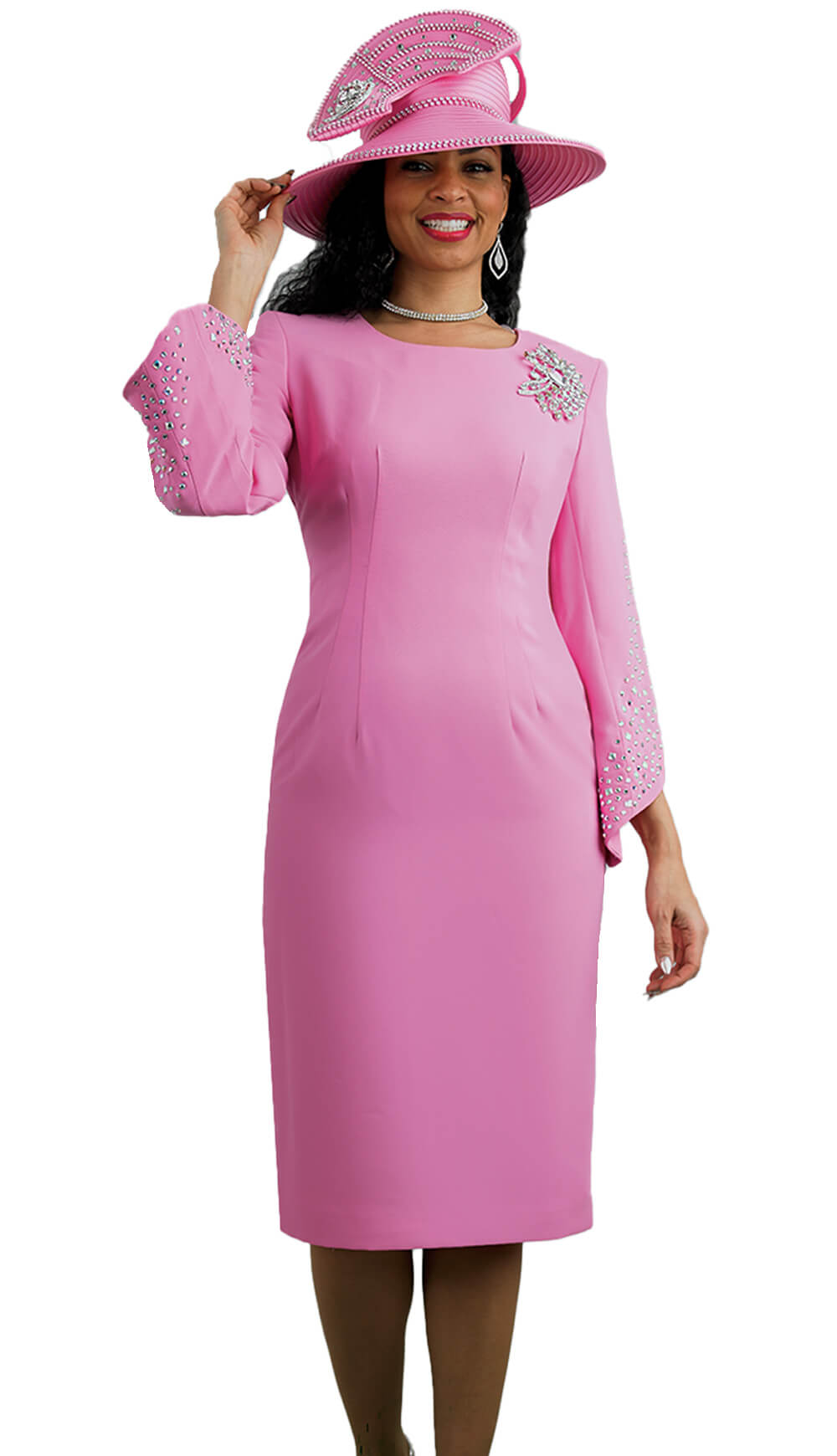 Lily and Taylor Dress 4385-Pink, Pink / 24