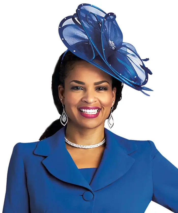 Lily and Taylor Hat H121-Royal Blue, Royal / O/S | Church Suits For Less Lily and Taylor Hat H121-Royal Blue, Royal / O/S | Church Suits For Less