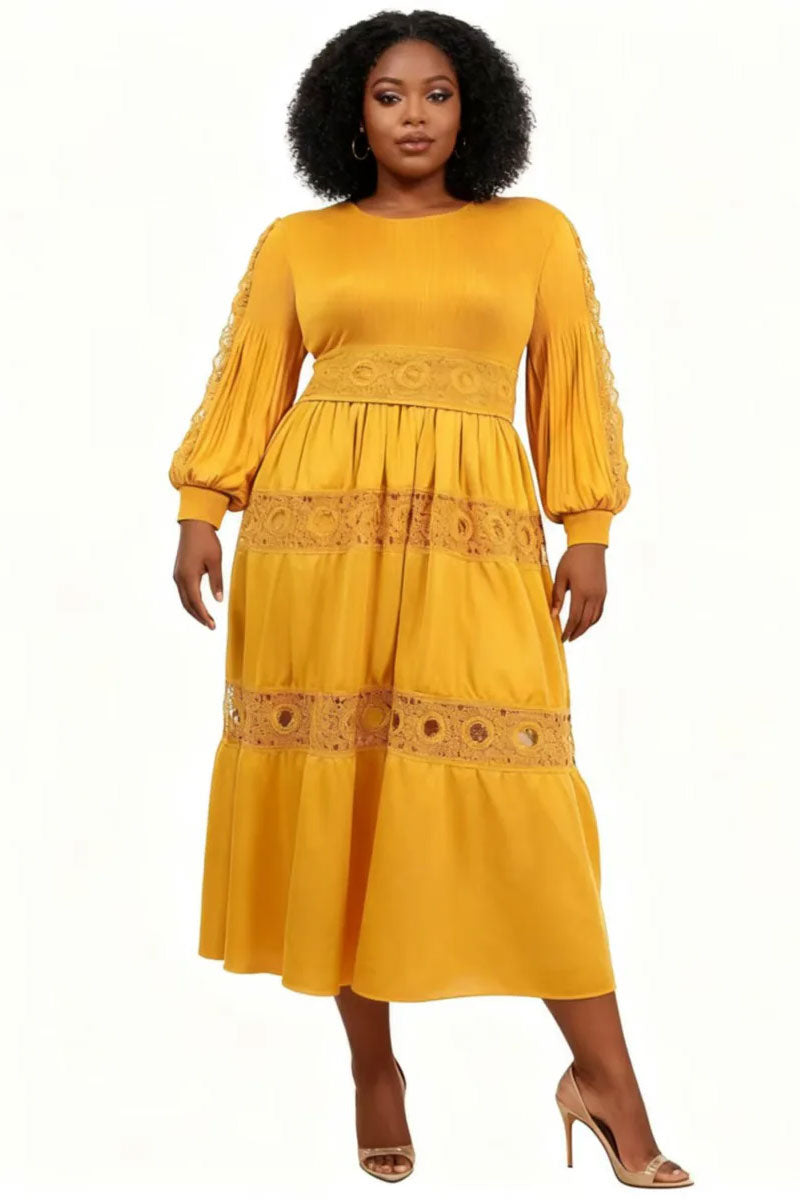 Enchanted Meadows Tiered Midi Dress