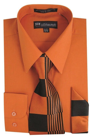 Milano Moda Shirt SG21C-Orange - Church Suits For Less