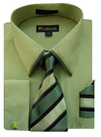 Milano Moda Shirt SG-23C-Olive - Church Suits For Less